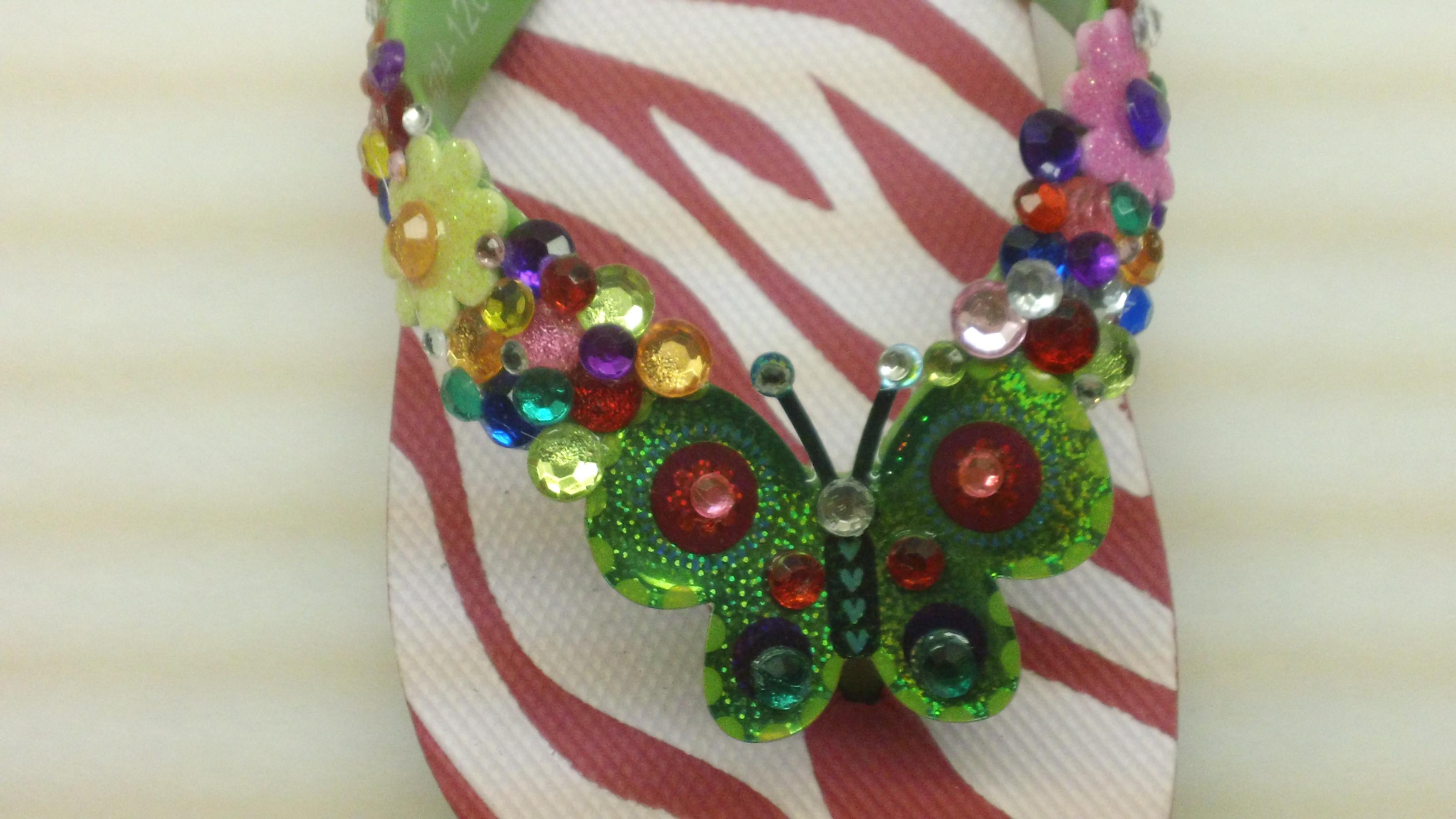 inc butterfly flip flops